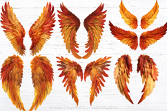 Autumn Wings PNG Clip Art Bundle: Fall themed fairy Wings, angel Wings, PNG wings, realistic wings with leaves, leaf png, wings png bundle