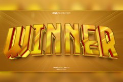 Winner 3D editable text effect Product Image 1