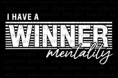 Winner Mentality Svg, Inspirational Quotes T shirt Designs Product Image 2