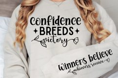 Confidence Breeds Sleeve SVG, Inspirational SVG Design Product Image 3