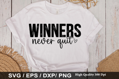 Winners Never Quit SVG - Baseball Design Product Image 1