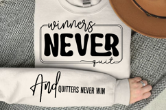 Winners Never Quit SVG Design Product Image 2