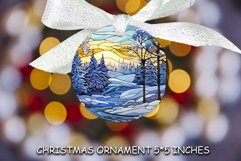 Winter Landscape Stained Glass Ornaments Product Image 1