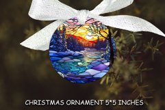 Winter Landscape Stained Glass Ornaments Product Image 1
