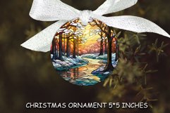 Winter Landscape Stained Glass Ornaments Product Image 1