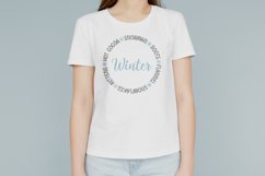 Winter circle svg Cozy svg Snowflakes svg Round winter sign Product Image 2