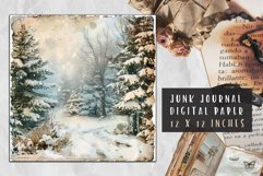 Winter Tree Vintage Scrapbooking Paper Product Image 1