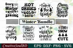 Winter Quotes SVG Bundle Cut File, Winter Saying Svg, Product Image 1