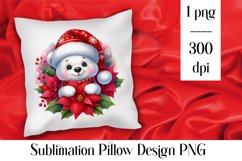 Merry christmas Sublimation - animal pillow clipart Product Image 1