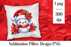 Merry christmas Sublimation - animal pillow clipart Product Image 1