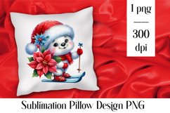 Merry christmas Sublimation - animal pillow clipart Product Image 1