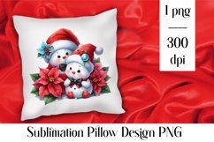 Merry christmas Sublimation - animal pillow clipart Product Image 1