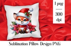 Merry christmas Sublimation - animal pillow clipart Product Image 1