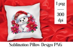 Merry christmas Sublimation - animal pillow clipart Product Image 1