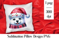Merry christmas Sublimation - animal pillow clipart Product Image 1