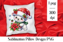 Merry christmas Sublimation - animal pillow clipart Product Image 1