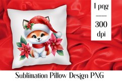 Merry christmas Sublimation - animal pillow clipart Product Image 1