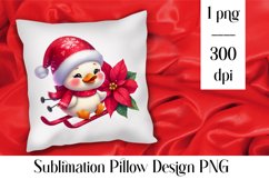 Merry christmas Sublimation - animal pillow clipart Product Image 1