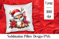 Merry christmas Sublimation - animal pillow clipart Product Image 1