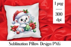 Merry christmas Sublimation - animal pillow clipart Product Image 1
