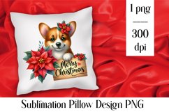 Merry christmas Sublimation - animal pillow clipart Product Image 1