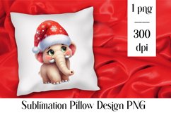 Merry christmas Sublimation - animal pillow clipart Product Image 1