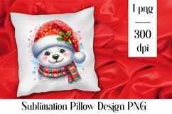 Merry christmas Sublimation - animal pillow clipart Product Image 1