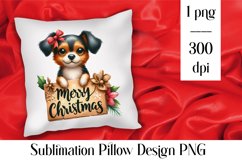 Merry christmas Sublimation - animal pillow clipart Product Image 1