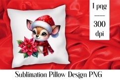 Merry christmas Sublimation - animal pillow clipart Product Image 1
