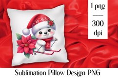 Merry christmas Sublimation - animal pillow clipart Product Image 1