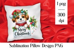 Merry christmas Sublimation - animal pillow clipart Product Image 1