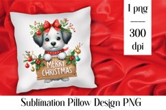 Merry christmas Sublimation - animal pillow clipart Product Image 1