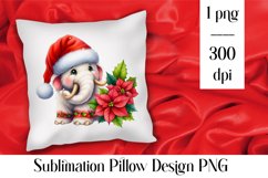 Merry christmas Sublimation - animal pillow clipart Product Image 1