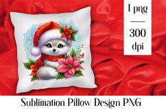 Merry christmas Sublimation - animal pillow clipart Product Image 1