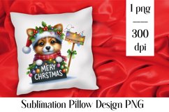 Merry christmas Sublimation - animal pillow clipart Product Image 1