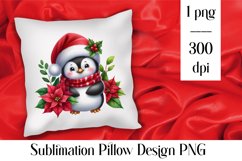 Merry christmas Sublimation - animal pillow clipart Product Image 1