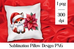 Merry christmas Sublimation - animal pillow clipart Product Image 1