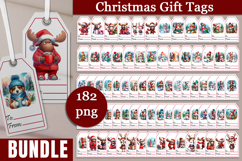 Christmas Gift Tags, Christmas labels, Christmas animals tag Product Image 1