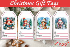 Christmas Gift Tags, Christmas labels, Christmas animals tag Product Image 1