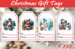 Christmas Gift Tags, Christmas labels, Christmas animals tag Product Image 1