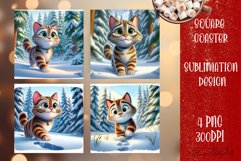 Funny cat, christmas animals sublimation Product Image 1