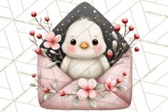 Winter Animals in Envelopes Clipart PNG, Mini Winter World Product Image 2