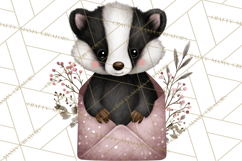 Winter Animals in Envelopes Clipart PNG, Mini Winter World Product Image 3