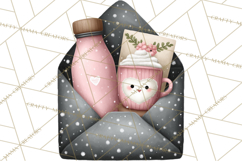 Winter Animals in Envelopes Clipart PNG, Mini Winter World Product Image 3