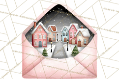 Winter Animals in Envelopes Clipart PNG, Mini Winter World Product Image 3
