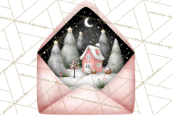 Winter Animals in Envelopes Clipart PNG, Mini Winter World Product Image 2