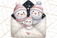 Winter Animals in Envelopes Clipart PNG, Mini Winter World Product Image 4
