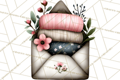 Winter Animals in Envelopes Clipart PNG, Mini Winter World Product Image 5