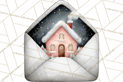 Winter Animals in Envelopes Clipart PNG, Mini Winter World Product Image 4