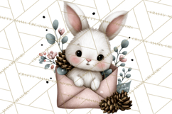 Winter Animals in Envelopes Clipart PNG, Mini Winter World Product Image 3